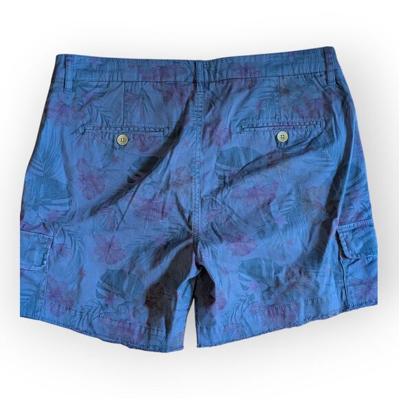 Simple Laguna Women Blue Capri Printed Shorts Size 10 NWT California Surf Beach - Picture 7 of 11